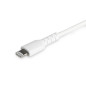 StarTech.com Cavo durevole da USB-C a Lightning da 1m bianco - Cavo di alimentazione/sincronizzazione in Fibra aramidica