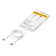 StarTech.com Cavo durevole da USB-C a Lightning da 1m bianco - Cavo di alimentazione sincronizzazione in Fibra aramidica