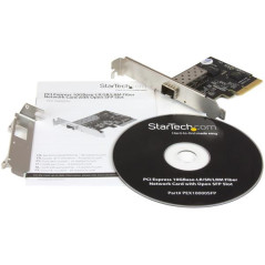 StarTech.com Scheda di Rete Ethernet PCI express a Fibra Ottica SFP+ - Adattatore PCIe x4 10Gb SFP+ NIC Gigabit Ethernet