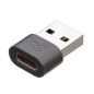 Logitech 989-000982 adattatore per inversione del genere dei cavi USB C USB A Grafite