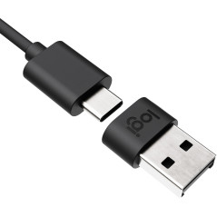 Logitech 989-000982 adattatore per inversione del genere dei cavi USB C USB A Grafite