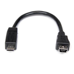 StarTech.com Cavo adattatore micro USB a mini USB 15 cm M F