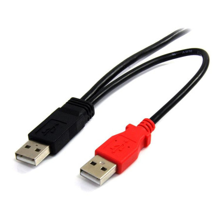 StarTech.com Cavo a doppia alimentazione per disco rigido esterno HDD a splitter Y - cavo USB A a mini B da 1,8m