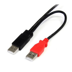 StarTech.com Cavo a doppia alimentazione per disco rigido esterno HDD a splitter Y - cavo dual USB A a micro B da 91cm