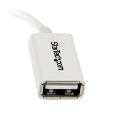 StarTech.com Cavo Adattatore micro USB a USB femmina OTG da viaggio 12cm M F - Bianco