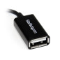 StarTech.com Cavo Adattatore micro USB a USB femmina angolato a destra OTG da viaggio 12cm M/F - Nero