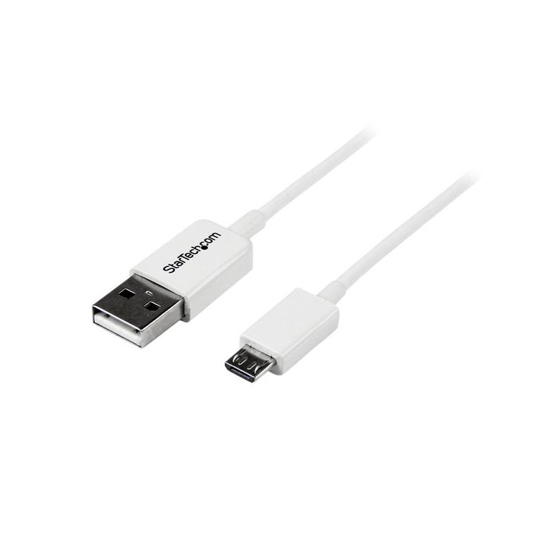 StarTech.com Cavo micro USB bianco 2 m - A a Micro B