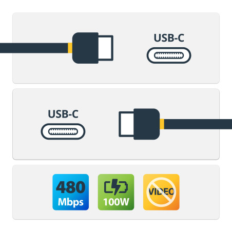 StarTech.com Cavo USB-C a USB-C con PD 5A - M/M - Bianco da 2m - USB 2.0 - Certificato USB-IF