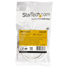 StarTech.com Cavo USB-C a USB-C con PD 5A - M M - Bianco da 2m - USB 2.0 - Certificato USB-IF