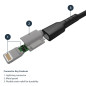 StarTech.com Cavo da USB-A a Lightening da 2m di colore nero - Robusto e resistente cavo di alimentazione/sincornizzazione in