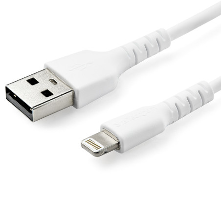 StarTech.com Cavo da USB-A a Lightening da 2m di colore bianco - Robusto e resistente cavo di alimentazione sincornizzazione in