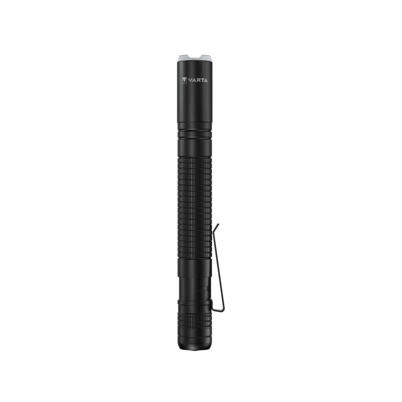 Varta Aluminium F10 Pro LED Flashlight (incl. 2x Longlife Power AAA Batterie per l'uso quotidiano, 150 lumen, resistente agli