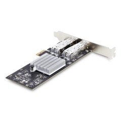 StarTech.com Scheda di Rete SFP GbE a 2 Porte, PCIe 2.1 x1, Intel I210-IS, Controller 1GbE, 1000BASE rame fibra ottica, NIC