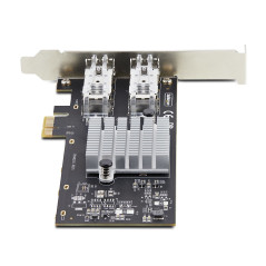 StarTech.com Scheda di Rete SFP GbE a 2 Porte, PCIe 2.1 x1, Intel I210-IS, Controller 1GbE, 1000BASE rame fibra ottica, NIC