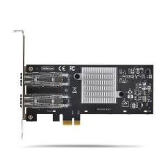 StarTech.com Scheda di Rete SFP GbE a 2 Porte, PCIe 2.1 x1, Intel I210-IS, Controller 1GbE, 1000BASE rame fibra ottica, NIC