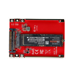 StarTech.com Adattatore SSD M.2 a U.3, Per Unità M.2 PCIe NVMe, Adattatore convertitore host PCIe M.2 a U.3 da 2,5"