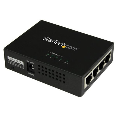 StarTech.com Iniettore midspan Gigabit Power over Ethernet (PoE) a 4 porte - 802.3at/af