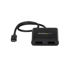 StarTech.com Adattatore USB-C a DisplayPort a due porte, Splitter MST Hub USB Tipo C a doppia porta DP 1.2 - Adattatore