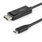 StarTech.com Cavo adattatore da USB C a DisplayPort 1.2 da 2m - Cavo video bidirezionale da DP a USB-C o USB-C a DP 4K 60Hz -