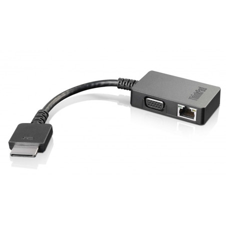 Lenovo 4X90J31060 adattatore per inversione del genere dei cavi OneLink+ VGA RJ45 Nero