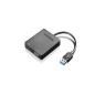 Lenovo Universal USB 3.0 to VGA/HDMI adattatore grafico USB Nero