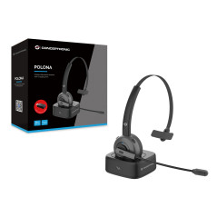 Conceptronic POLONA03BD cuffia e auricolare Wireless A Padiglione Ufficio Bluetooth Base di ricarica Nero