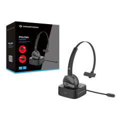 Conceptronic POLONA03BDA cuffia e auricolare Cuffie Wireless A Padiglione Ufficio Bluetooth Base di ricarica Nero