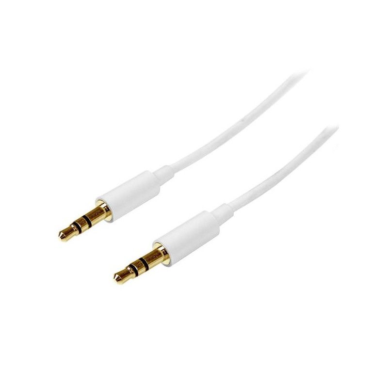 StarTech.com Cavo audio stereo slim da 3,5 mm bianco 1 m - M/M