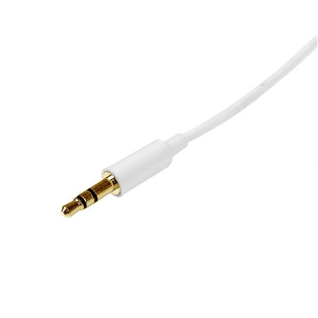 StarTech.com Cavo audio stereo slim da 3,5 mm bianco 1 m - M/M