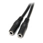 StarTech.com Cavo splitter stereo slim - Maschio 3,5 mm a 2 femmina 3,5 mm