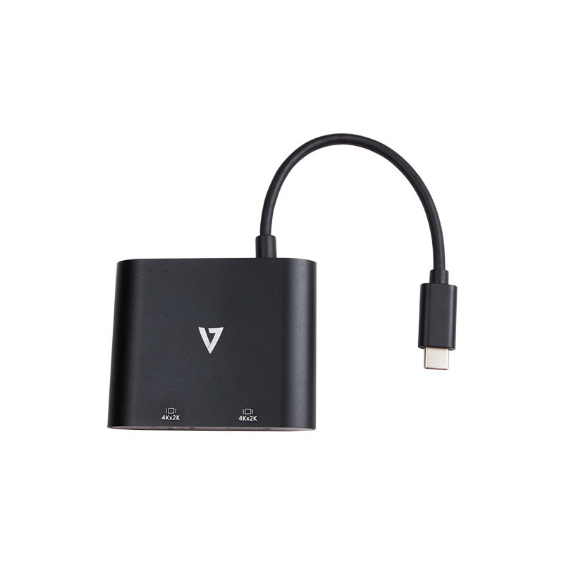 V7 V7UC-2HDMI-BLK adattatore grafico USB 3840 x 2160 Pixel Nero