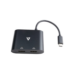 V7 V7UC-2HDMI-BLK adattatore grafico USB 3840 x 2160 Pixel Nero