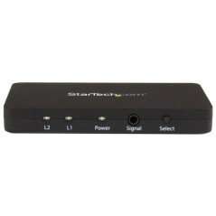 StarTech.com Switch Commutatore automatico a 2 porte HDMI con case in alluminio e supporto MHL - 4k 30Hz