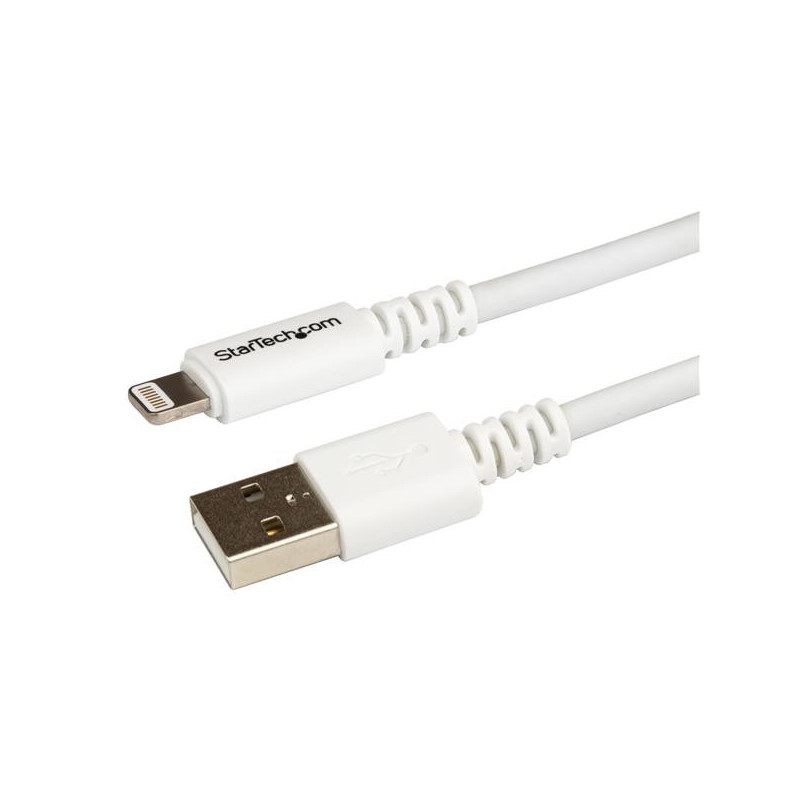 StarTech.com Cavo connettore lungo Lightning a 8 pin Apple a USB per iPhone / iPod / iPad bianco da 3 m