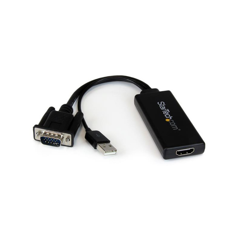 StarTech.com Adattatore Convertitore VGA a HDMI con Audio via USB - Cavo Convertitore Portatile VGA a HDMI - 1080p