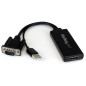 StarTech.com Adattatore Convertitore VGA a HDMI con Audio via USB - Cavo Convertitore Portatile VGA a HDMI - 1080p