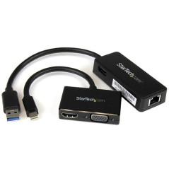 StarTech.com Kit accessori 2 in 1 per Surface Pro 4   Pro 3   Pro 2   Surface - mDP a VGA o HDMI + USB 3.0 a Gbe