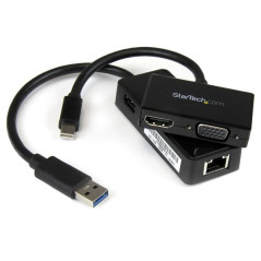 StarTech.com Kit accessori 2 in 1 per Surface Pro 4 / Pro 3 / Pro 2 / Surface - mDP a VGA o HDMI + USB 3.0 a Gbe