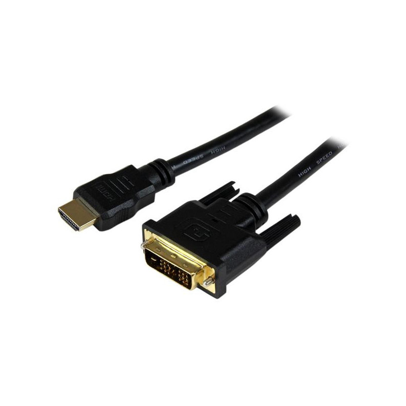 StarTech.com Cavo adattatore HDMI a DVI-D da 150 cm - Cavo connettore presa HDMI a presa DVI Maschio/Maschio