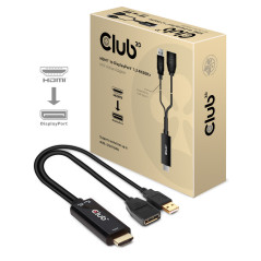 CLUB3D HDMI 2.0 TO DISPLAYPORT 1.2 4K60HZ HDR M F ACTIVE ADAPTER Nero