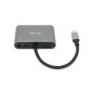 Equip 133483 replicatore di porte e docking station per laptop Cablato USB 3.2 Gen 1 (3.1 Gen 1) Type-C Nero, Grigio