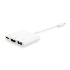 Equip 133461 replicatore di porte e docking station per laptop USB 3.2 Gen 1 (3.1 Gen 1) Type-C Bianco