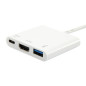 Equip 133461 replicatore di porte e docking station per laptop USB 3.2 Gen 1 (3.1 Gen 1) Type-C Bianco