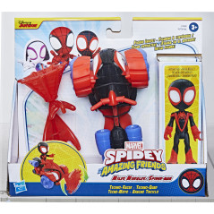 Marvel Spidey e I Suoi Fantastici Amici, set Techno Racer di Miles Morales  Spider-Man, action figure con veicolo e accessorio,