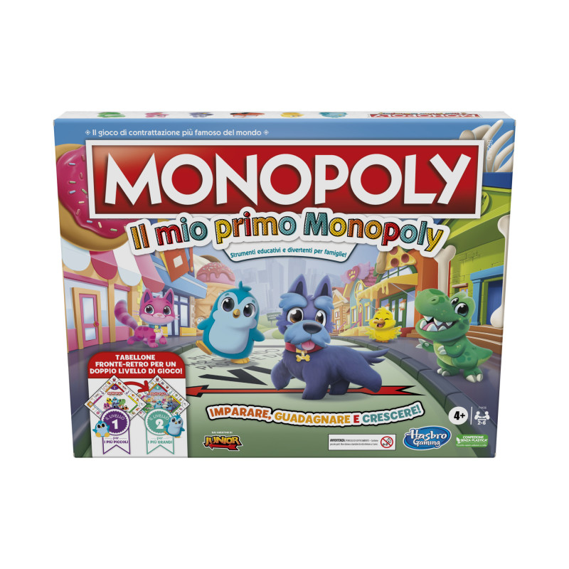 Monopoly - Il Mio Primo, gioco da tavolo per famiglie, per bambini dai 4 anni in su