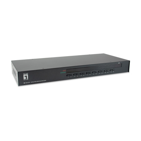 LevelOne KVM-3216 switch per keyboard-video-mouse (kvm) Montaggio rack Nero