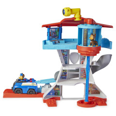 PAW Patrol Quartier Generale, Set di gioco Torre di Controllo, 2 Personaggi di Chase, auto della polizia di Chase e accessori,