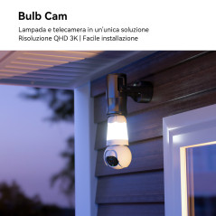 Imou Bulb Cam Telecamera di sicurezza motorizzata con attacco E27 con luce da 3W. Ideale per box, garage e dentro casa