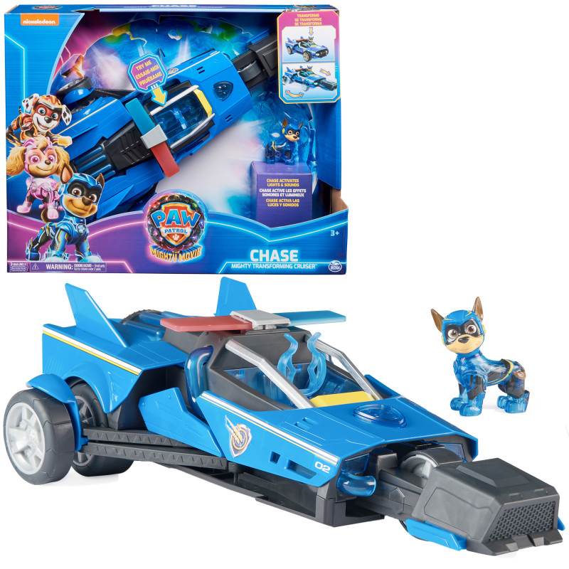 PAW Patrol , Mighty Cruiser di Chase, con Luci e Suoni, dal Super Film, Giochi per Bambini e Bambine, 3+ anni