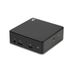 V7 Docking station USB-C universale con due porte HDMI, jack audio combinato da 3,5 mm, Gigabit Ethernet, 3 x porte USB 3.1 ed